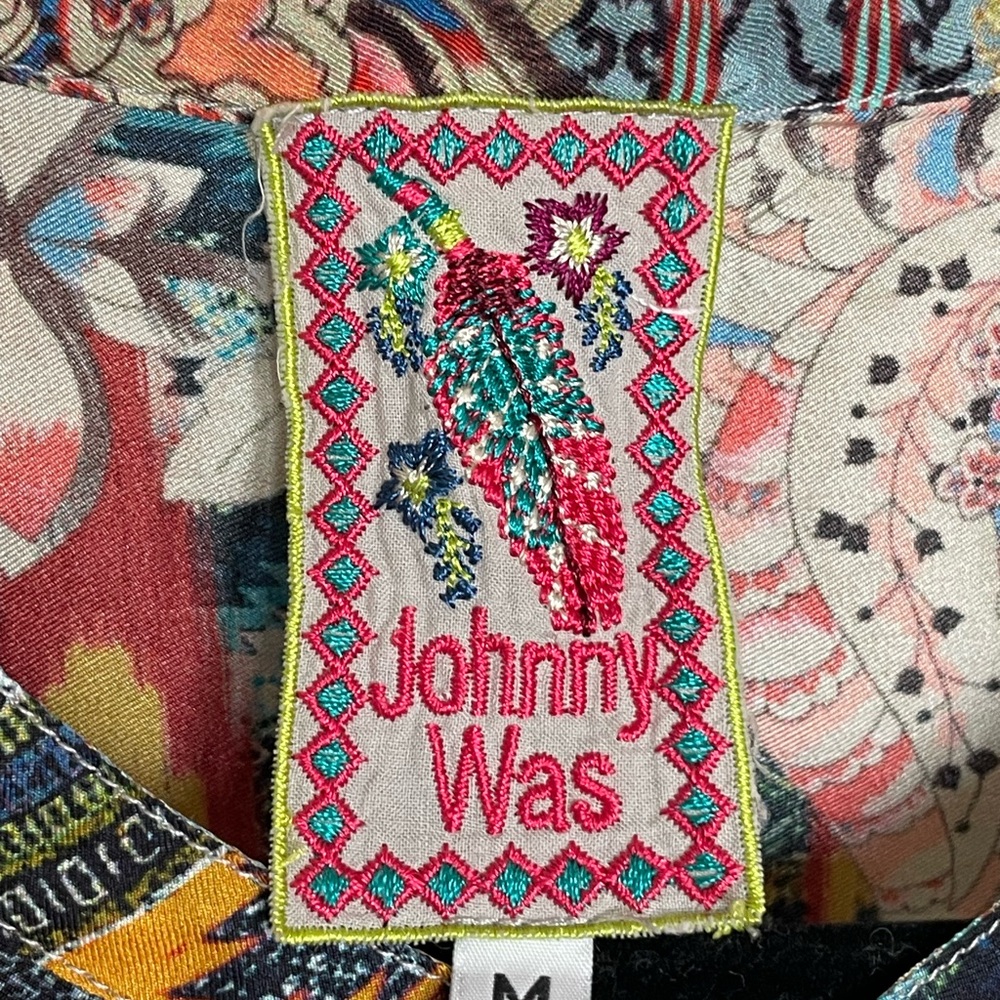 Johnny Was Silk Floral Blouse - Picture 2 of 8